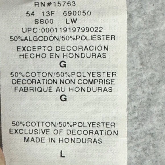 CHAMPION UNISEX GREY ZIP-UP HOODIE WITH BTG LOGO, 2 POCKETS, FLEECE INTERIOR, L - Picture 10 of 10